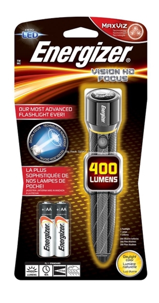 Picture of Energizer Performance Metal Light With Digital Focus, 400 Lumen, 2Aa Batteries