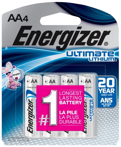 Picture of Energizer Ultimate Lithium AA Batteries 4-Pack