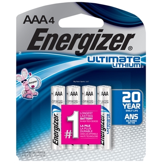 Picture of Energizer L92sbp4h3 Aaa Ultimate Lithium Silver 1.5V Lithium, Qty (4) Single Pack L92SBP-4 039800079336