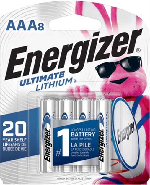 Picture of Energizer Ultimate Lithium Batteries Aaa 8-Pack L92SBP8 039800130778