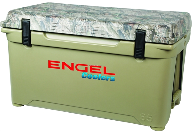Picture of Engel Deep Blue Ice Box 65Qt Tan W/Camo Lid