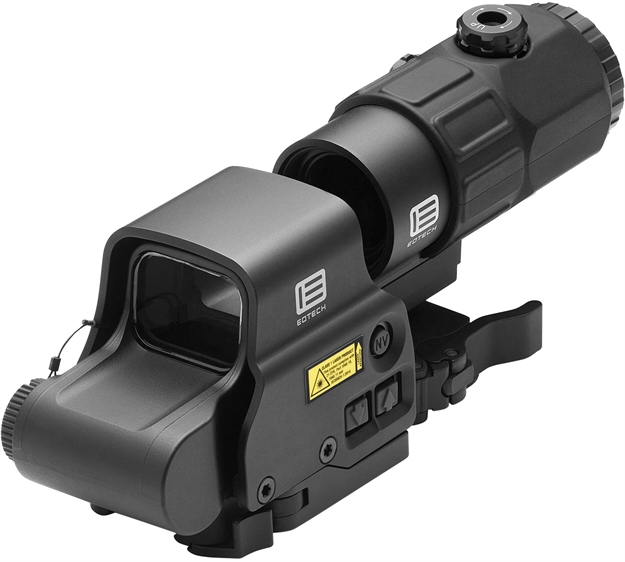 Picture of  Eotech Hhsv Hhs V Exps & G45 Magnifier Matte Black 1X/5X 1.20" X 0.85" 4 X 1 Moa Red Dots/68 Moa Ring