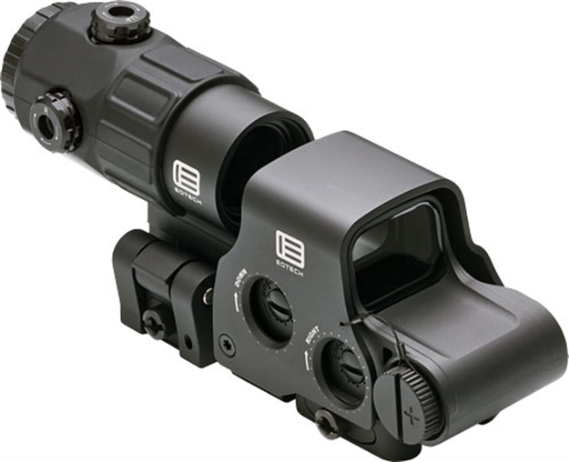 Picture of  Eotech Hhsv Hhs V Exps & G45 Magnifier Matte Black 1X/5X 1.20" X 0.85" 4 X 1 Moa Red Dots/68 Moa Ring 672294600749