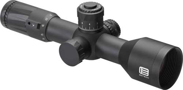Picture of  Eotech Vdu525ffmd4 Vudu Ffp Black Hardcoat Anodized 5-25X 50Mm 34Mm Tube Illuminated Red Md4 Moa Reticle Features Throw Lever 672294110163