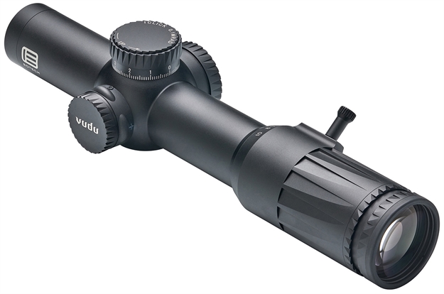 Picture of  Eotech Vdu110ffsr4 Vudu Ffp Black Hardcoat Anodized 1-10X 28Mm 34Mm Tube Illuminated Red Sr4 Moa Reticle Features Throw Lever 672294110170