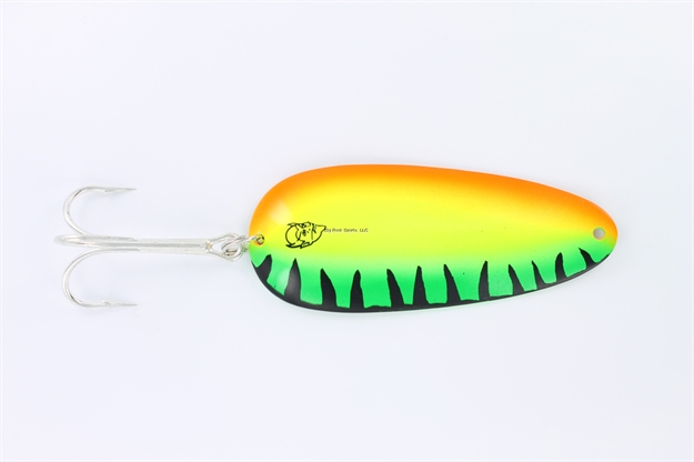 Picture of Eppinger Dardevle Huskie Junior HD Spoon, 4 1/2", 2 Oz, Hot Mackerel, Brass Back