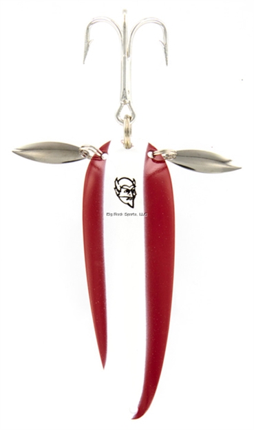 Picture of Eppinger Dardevle Imp Klicker Spoon, 2/5Oz. Red/White Copper Back