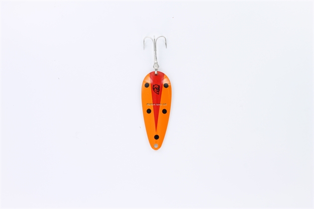 Picture of Eppinger Dardevle Imp Spoon, 2 1/4", 2/5 Oz, Orange/Black Spots/Red Chunk, Nickel Back