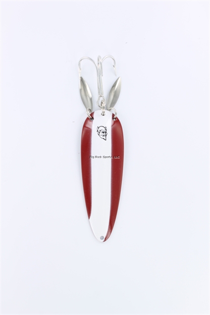 Picture of Eppinger Dardevle Klicker Spoon, 3 5/8", 1 Oz, Red/White Stripe, Nickel Back