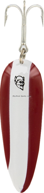 Picture of Eppinger Dardevle Spinnie Spoon, 1 3/4", 1/4 Oz, Red/White Stripe, Copper Back