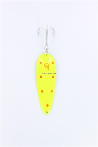 Picture of Eppinger Dardevle Spoon, 3 5/8", 1 Oz, Chartreuse/Red Dots, Nickel Back