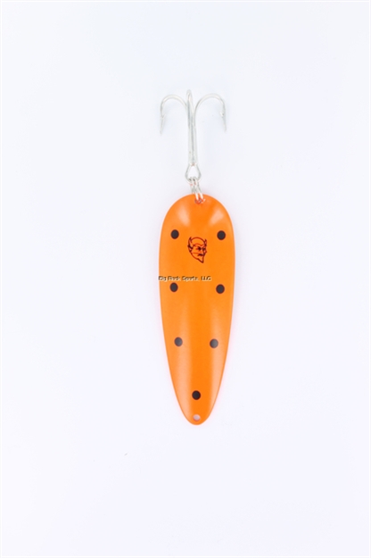 Picture of Eppinger Dardevle Spoon, 3 5/8", 1 Oz, Fluorescent Orange/Black Dots, Nickel Back