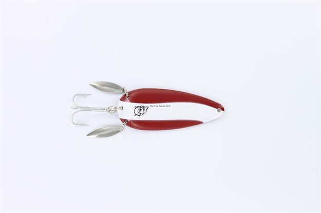 Picture of Eppinger Dardevlet Klicker Spoon, 2 7/8", 3/4 Oz, Red/White Stripe, Nickel Back