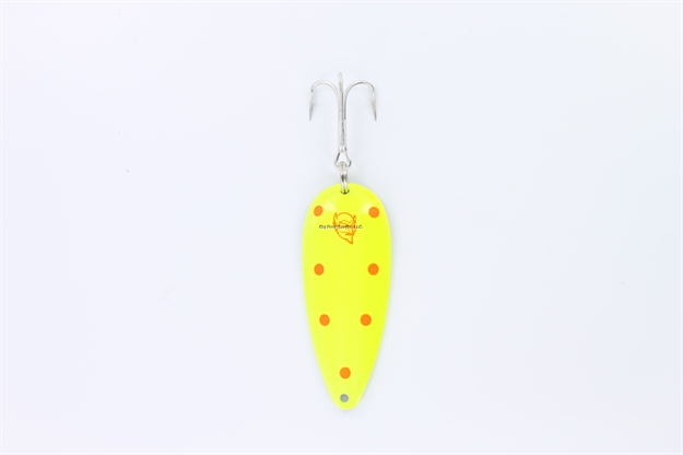 Picture of Eppinger Dardevlet Spoon, 2 7/8", 3/4 Oz, Chartreuse/Red Dots, Nickel Back