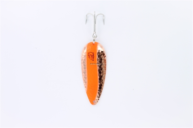 Picture of Eppinger Dardevlet Spoon, 2 7/8", 3/4 Oz, Fluorescent Orange, Hammered Copper Back
