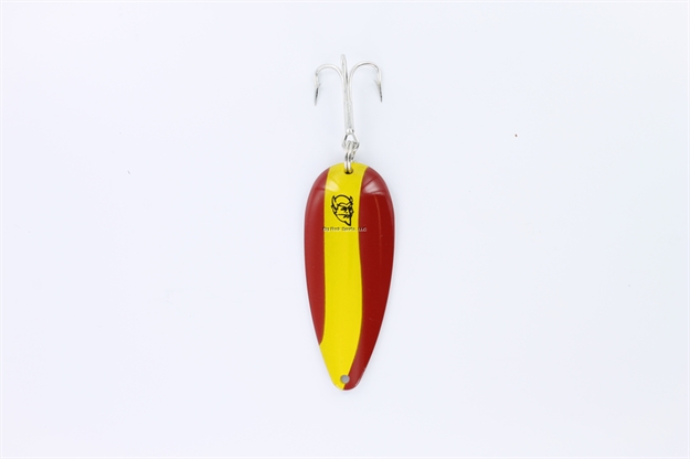 Picture of Eppinger Dardevlet Spoon, 2 7/8", 3/4 Oz, Red/Yellow Stripe, Nickel Back