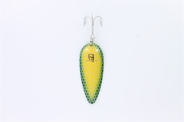 Picture of Eppinger Dardevlet Spoon, 2 7/8", 3/4 Oz, Scale Yellow/Light Green Sides, Nickel Back