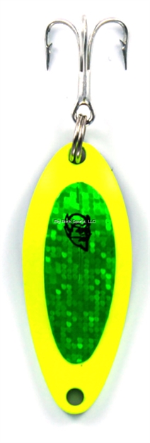 Picture of Eppinger Devle Dog Pup Spoon, 1/4Oz. Chartreuse W/Green Tape