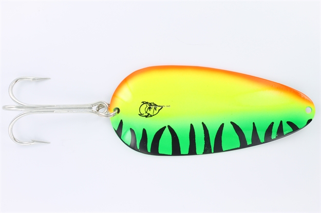 Picture of Eppinger Huskie Devle HD Spoon, 5 1/2", 3 1/4 Oz, Hot Mackerel, Brass Back