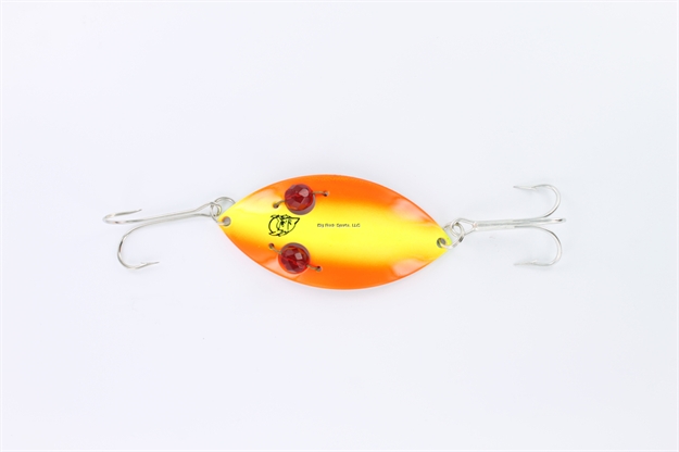 Picture of Eppinger Red Eye Wiggler Spoon, 3", 1 Oz, Chartreuse/Orange Stripe, Nickel Back