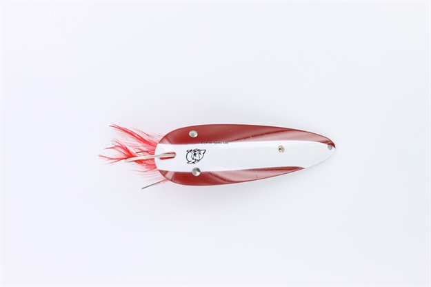 Picture of Eppinger Weedless Dardevle Spoon, 3 5/8", 1 Oz, Red/White Stripe, Nickel Back