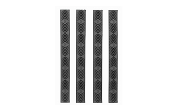 Picture of  Ergo 4332Bk Wedgelok Slot Cover  Black Rubber, 4 Slot Low Profile W/Aggressive Texture 4 Per Pack