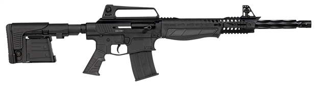 Picture of Escort Sdx12, Semi-Auto, 12Ga, 3", 18" Bbl, Blk, 2X5 Rnd Mag, 3 Chokes, Synthetic, Open Front Sight Micro Ring Rear HESD12180301 817461015364