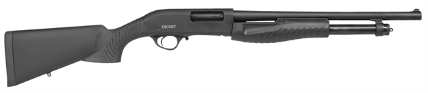 Picture of Escort Slugger, Pump, 12Ga, 3", 18" Bbl, Blk, Synthetic, 5+1 Rnd, Fixed Blade Front Sight HESL12180001 817461015449