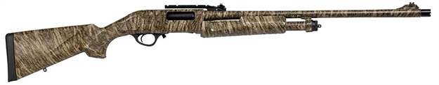 Picture of  Escort Hefh2022trbl Field Hunter Turkey Full Size 20 Gauge Pump 3" 4+1 22" Mossy Oak Bottomland Steel Barrel, Grooved Aluminum Receiver, Fixed Mossy Oak Bottomland Synthetic Stock, Right Hand