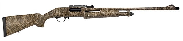 Picture of  Escort Hefh1224trbl Field Hunter Turkey Full Size 12 Gauge Pump 3" 4+1 24" Mossy Oak Bottomland Steel Barrel, Grooved Aluminum Receiver, Fixed Mossy Oak Bottomland Synthetic Stock, Right Hand 817461015500