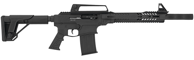 Picture of Esc Df12 Semi-Auto Shotgun, 12 Ga, 3", 18" Bbl, Black, Fixed Tactical Stock, 5+1 Rnd HEDF12180501
