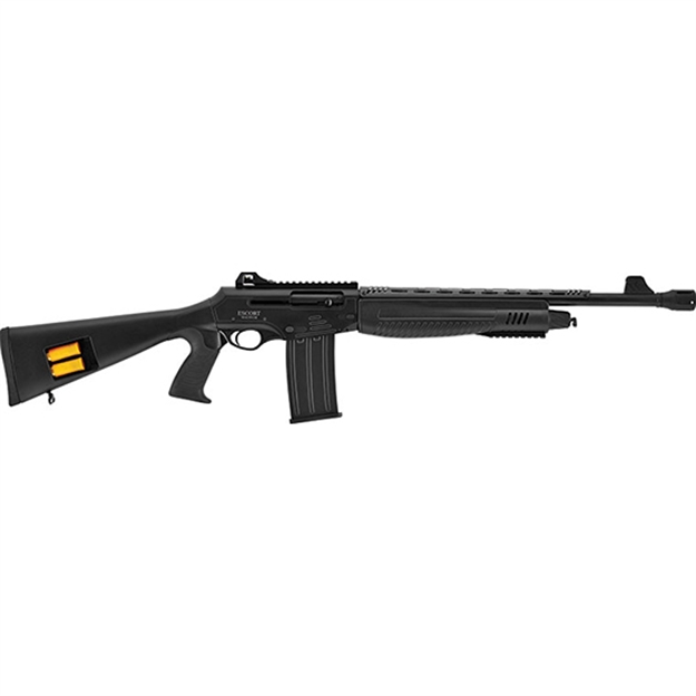 Picture of Escort Raider Semi-Auto Shotgun, 12 Ga, 3", 18" Bbl, Black, Synthetic Stock, Fiber Optic Ghost Ring Sight, 5+1 Rnd