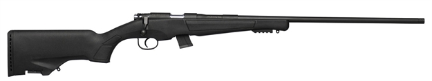 Picture of  Escort He22lr2502bk 22Lr  22 LR 10+1 25" Black Threaded Barrel, Black Steel Grooved Receiver, Picatinny Rail Forend, Black Fixed W/Storage Synthetic Stock