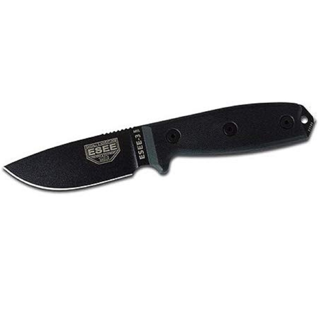 Picture of Esee-3Mil-P-Blk  Fixed 3.88 IN Blade Black G-10 Handle