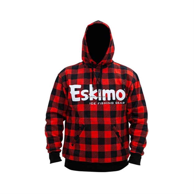 Picture of Eskimo Buffalo Plaid Cotton Hoodie, Size 2X-Large , Heavyweight Cotton Blend, Lined Hood