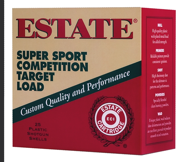 Picture of  Estate Cartridge Ss12xh1007.5Wm Super Sport Competition Target 12 Gauge 2.75" 1 1/8 OZ 7.5 Lead Shot, Hdcp Dram, 200 RD Per Case 604544649710