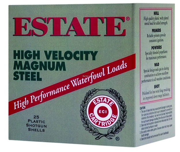 Picture of Estate Cartridge High-Velocity Shotshell 12 Ga, 2-3/4 In, No. 2, 1-1/4 Oz, Max Dr, 1400 Fps, 25 Rnd Per Box
