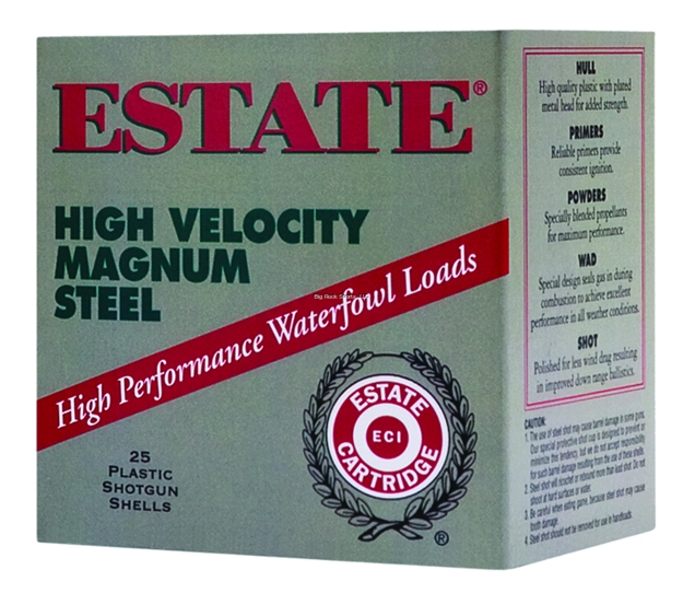 Picture of Estate Cartridge High-Velocity Shotshell 12 Ga, 3 In, No. Bb, 1-3/8 Oz, Max Dr, 1375 Fps, 25 Rnd Per Box