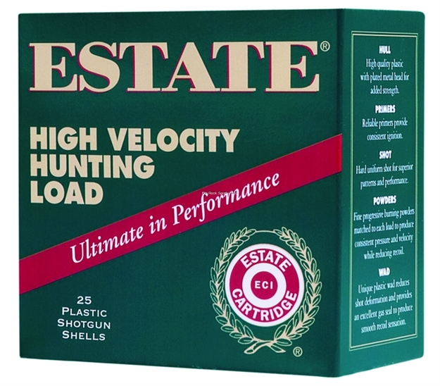 Picture of Estate Cartridge High-Velocity Shotshell 28 Ga, 2-3/4 In, No. 6, 3/4 Oz, 2-1/4 Dr, 1295 Fps, 25 Rnd Per Box