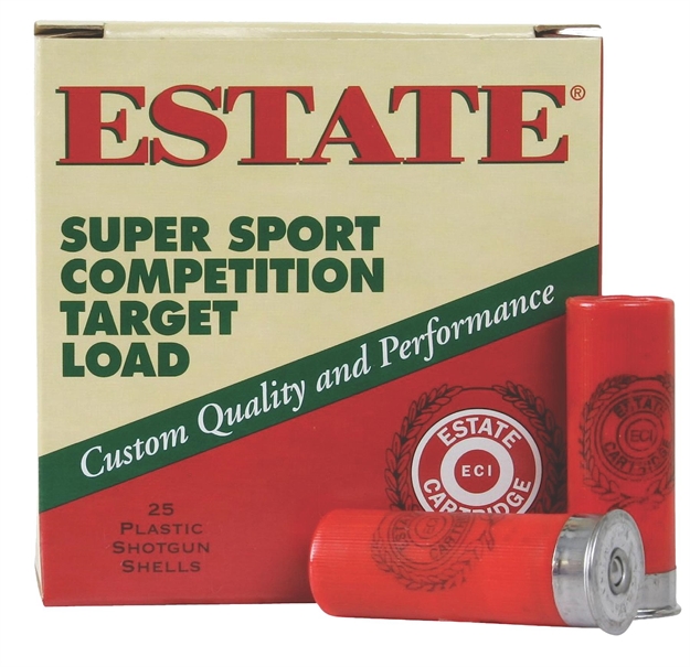 Picture of Estate Cartridge Super Sport Competition Target Load Shotshell 12 Ga, 2-3/4 In, No. 8, 1-1/8 Oz, 3 Dr, 1200 Fps SS12H8