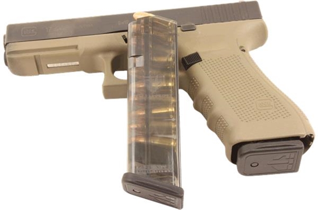 Picture of Ets Group Group Glk1710 Pistol Mags  10Rd 9Mm Luger Compatible W/ Glock 17/18/19/26/45/34 Clear Polymer GLK-17-10