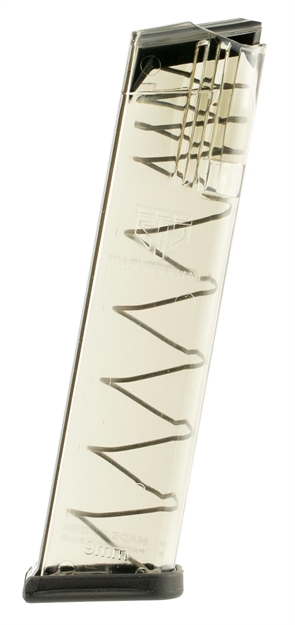 Picture of Ets Group Group Glk922 Pistol Mags Competition Legal 22Rd 9Mm Luger Compatible W/Glock 17/18/19/19X/26/34/45 Gen1-5 Clear Polymer GLK-9-22 854094005218