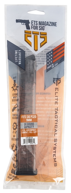 Picture of Ets Group Group Sg932030 Pistol Mags  Clear Detachable 30Rd 9Mm Luger For Sig P320 SG9-320-30 854094005782