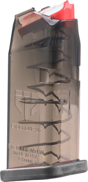 Picture of Ets Group Magazine For Glock 45Acp 9Rd Carbon Smoke Fits G30! SMKGLK30