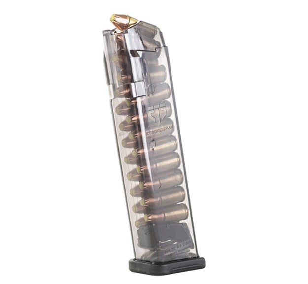 Picture of Ets Group Group Glk922 Pistol Mags Competition Legal 22Rd 9Mm Luger Compatible W/Glock 17/18/19/19X/26/34/45 Gen1-5 Clear Polymer GLK-9-22