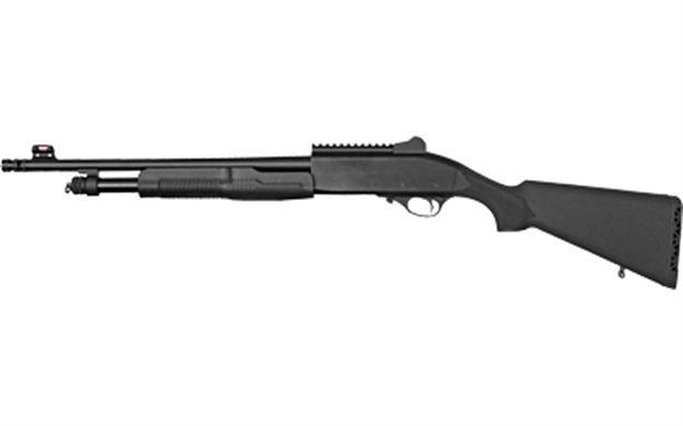 Picture of European American Armory Akkar 20Ga Pump Rifle Front Ghost Rear