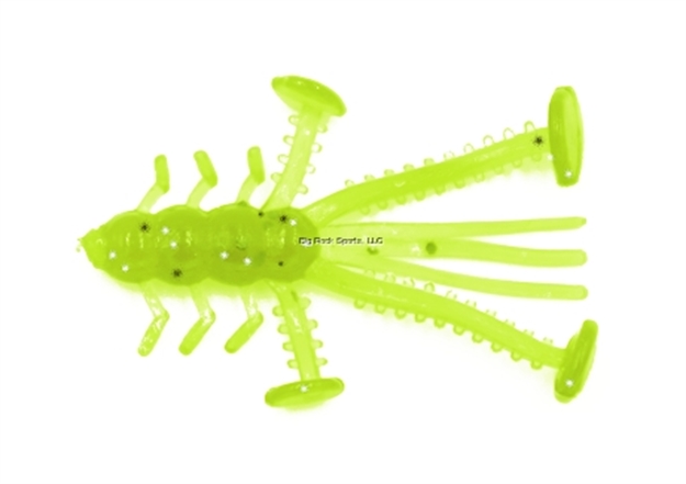 Picture of Eurotackle Micro Finesse, Crazy Critter, Soft Lure, 1.1", Chartreuse, 8/Pack