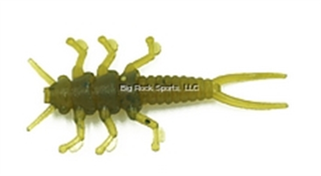 Picture of Eurotackle Micro Finesse, Stone Fly , Soft Lure, 1.2",  Green Pumpkin, 8/Pack