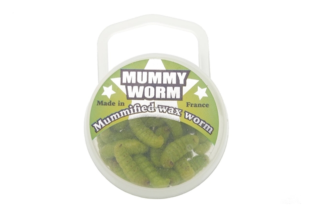 Picture of Eurotackle Mummy Worm,  Preserved Wax Worms,  Chartreuse, 35+/Pack