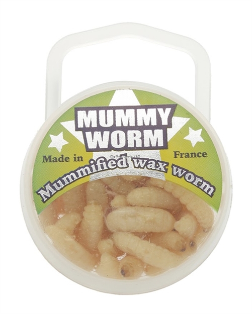 Picture of Eurotackle Mummy Worm, Preserved Wax Worms, Natural, 35+/Pack
